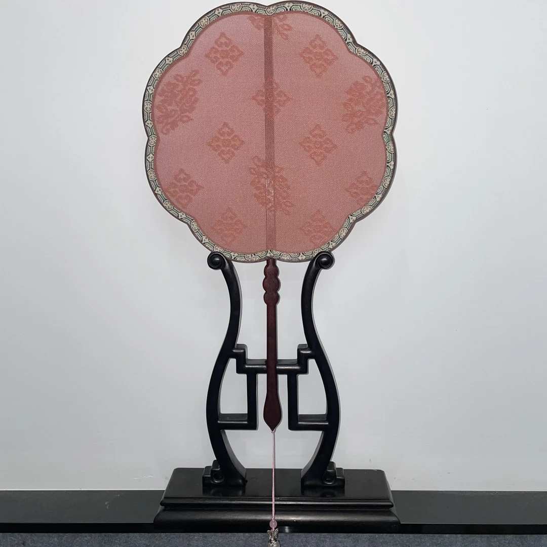 suluo/苏罗素罗红木花罗罗扇摆件礼盒装日常真丝通用复古创意面料