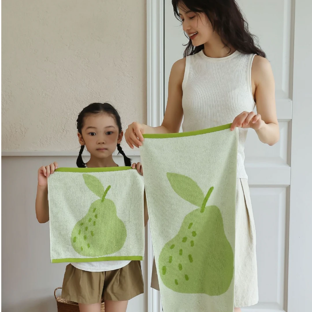 PuXi大鸭梨毛巾家用纯棉蓬松吸水不掉毛轻柔面料浴巾方巾