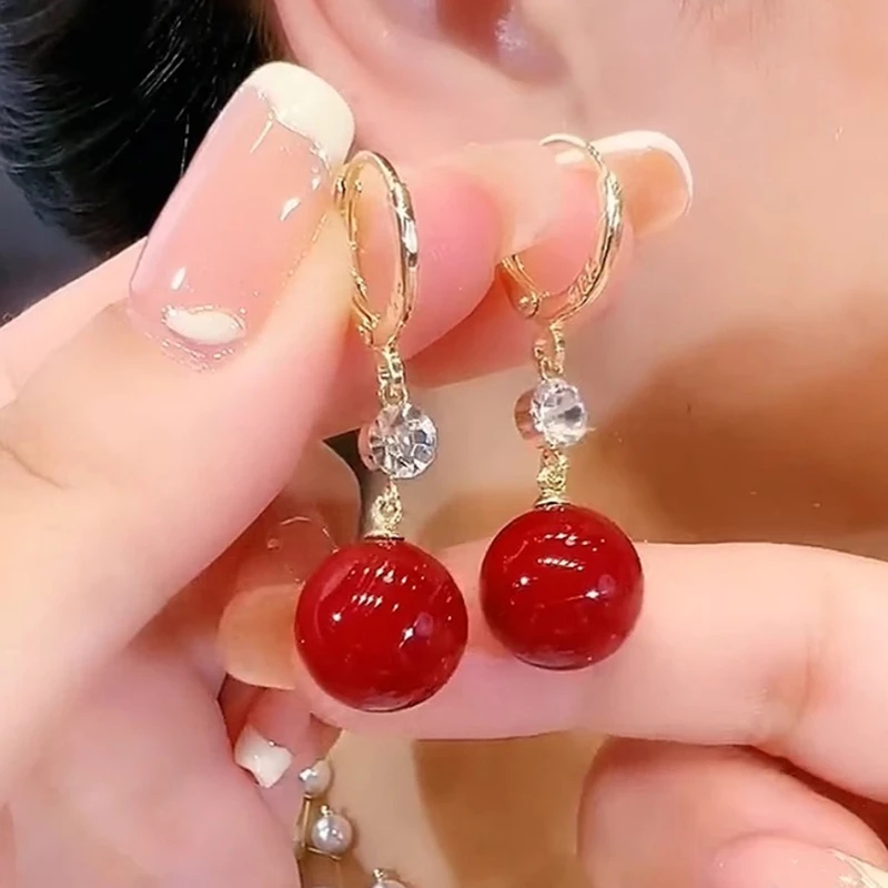 铜合金仿珍珠耳饰 气质轻奢时尚百搭个性精致简约小众耳饰LY0525