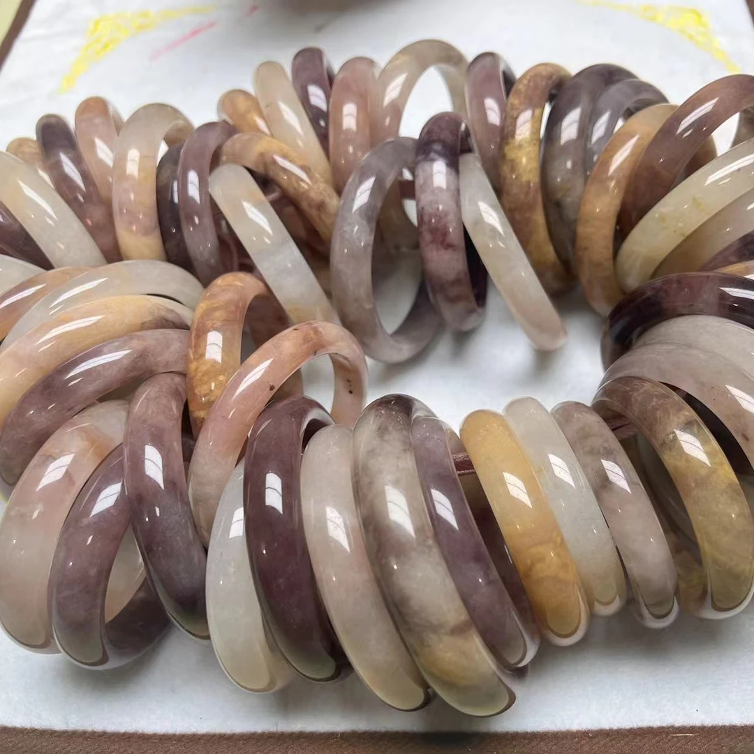 天然新疆金丝玉紫罗兰精美正装手镯多样性发货拍一发一颜色微差