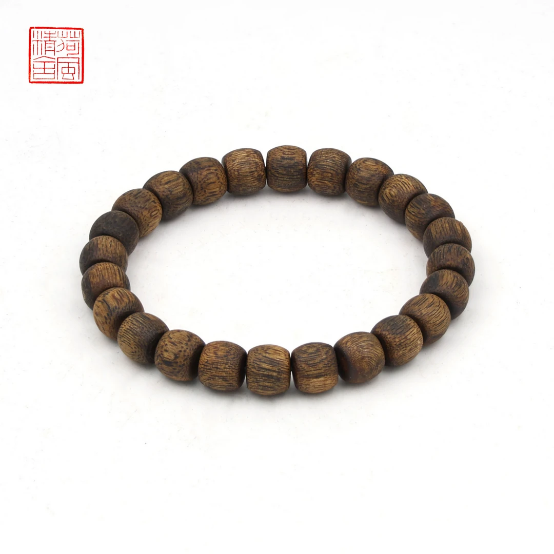 海南棋楠沉水0.9鼓珠单圈沉香串珠手串-CX279-XMTX003