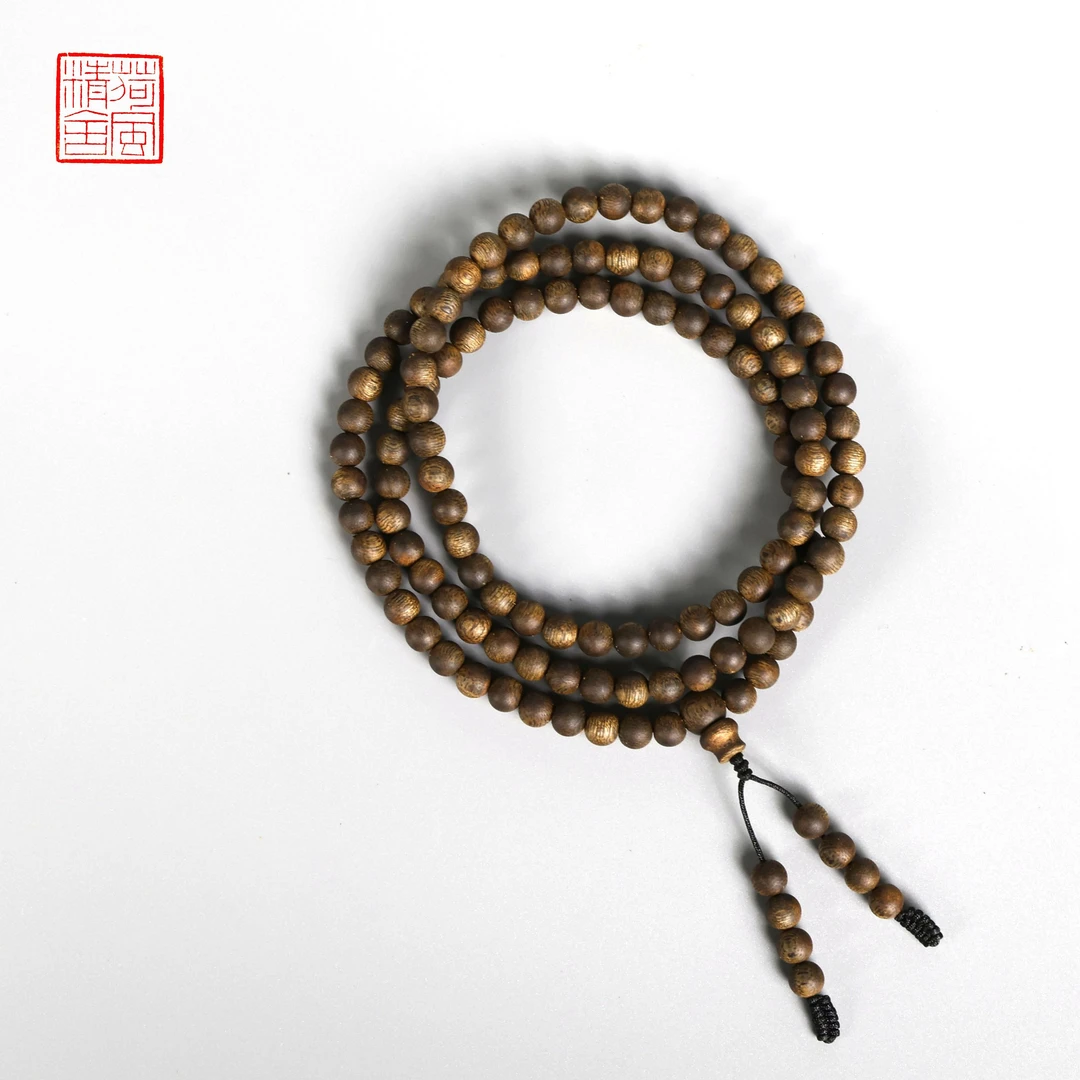 沉香【沉水高货】海南乌身沉水0.6圆珠多圈沉香手串-CX081
