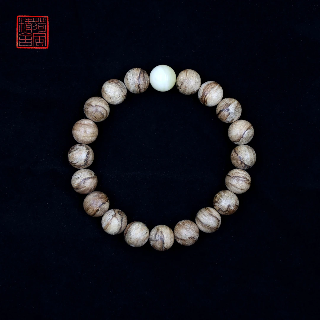 沉香天然野 达拉干天然沉香大花珠1.1 DIY 蜜蜡-CX258