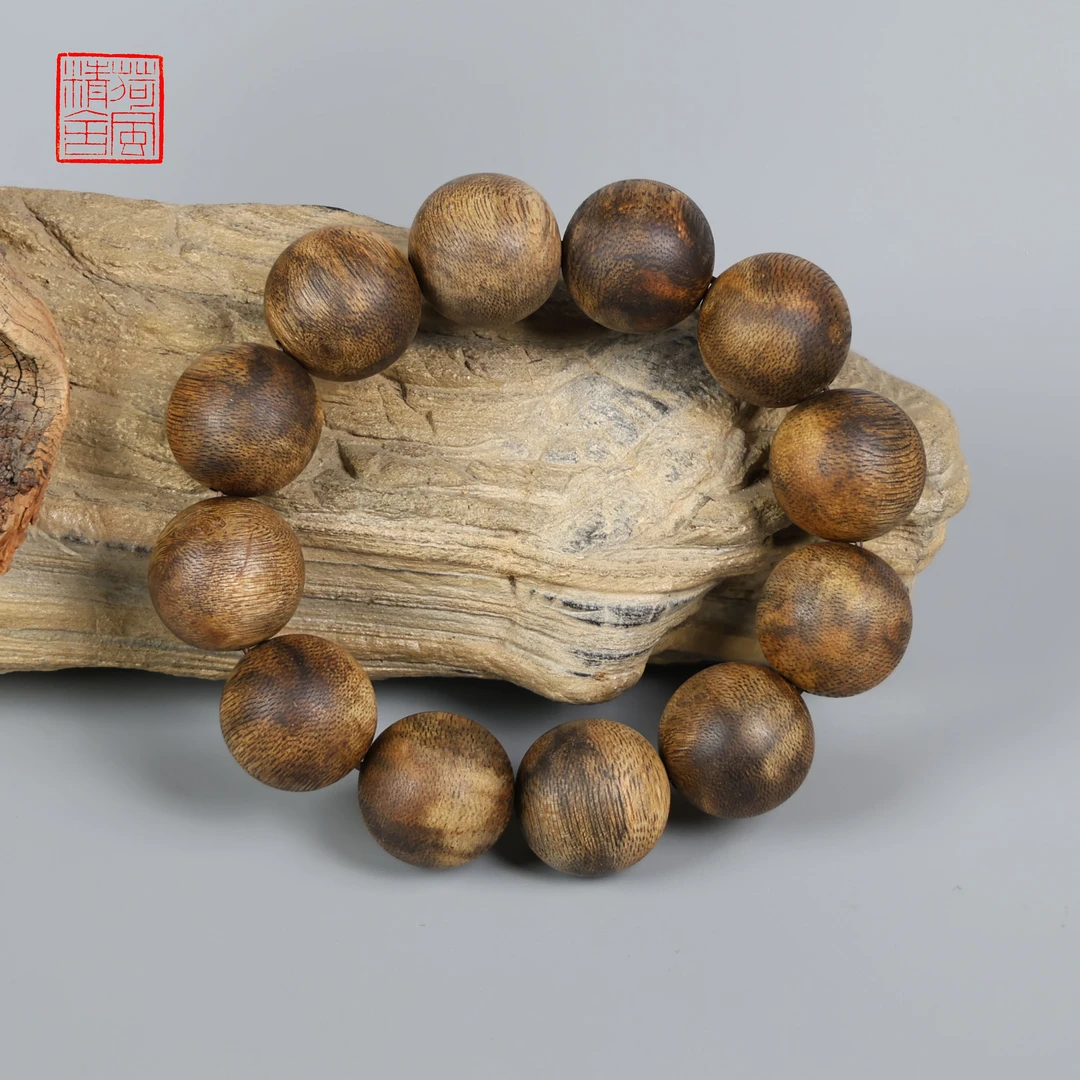 沉香海南乌身满结油2.0*12单圈沉香手串-CX225