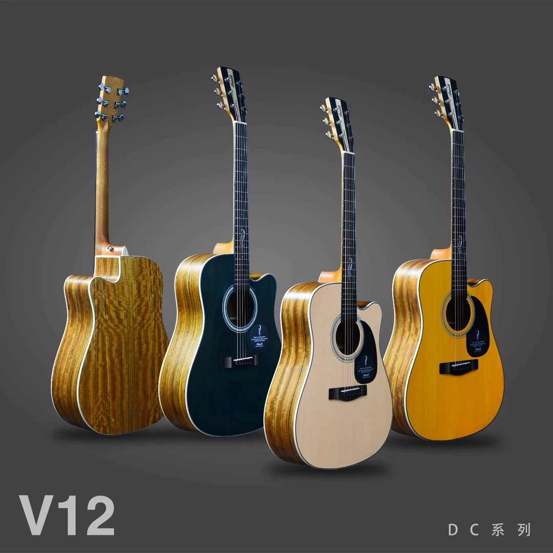 Brook布鲁克吉他V12 初学者入门面单三色可选全尺寸哑光质感好