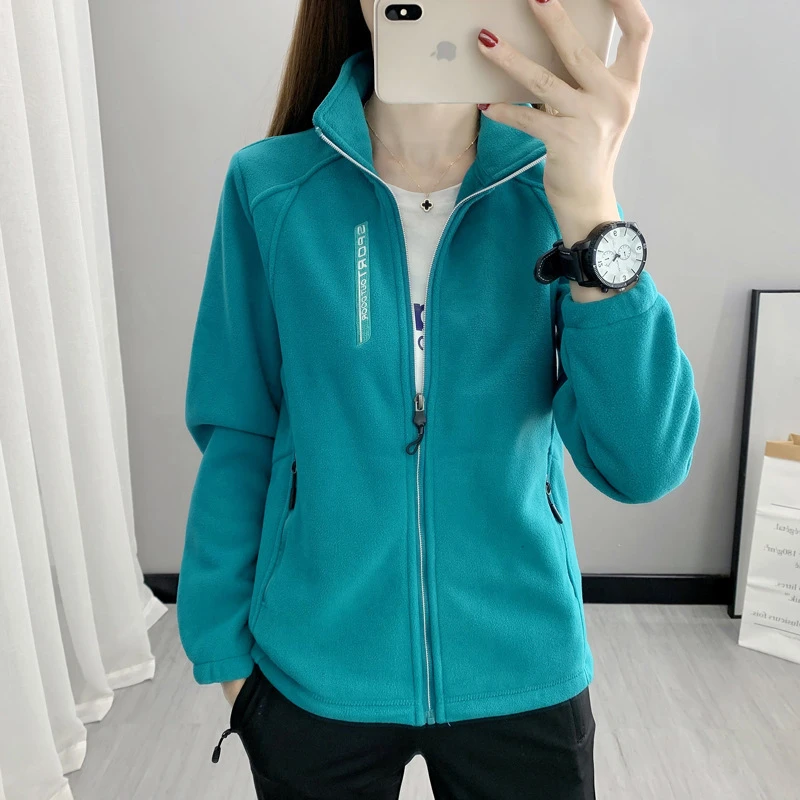 加厚户外抓绒衣男女同款运动外套冲锋衣内胆卫衣开衫