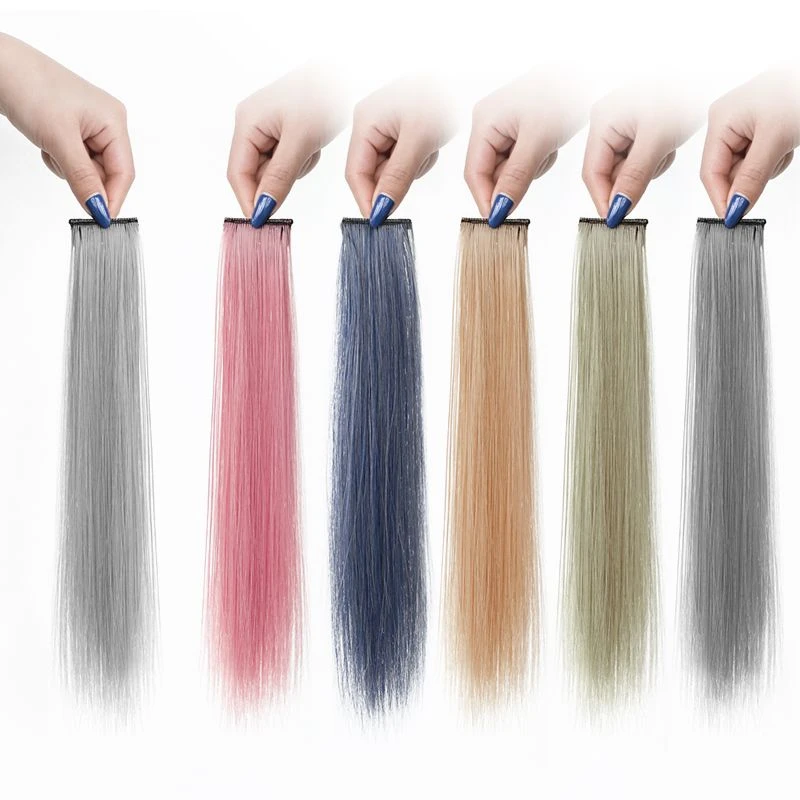 短发耳挂染发片挑染假发片无痕彩色接发片透气一片式隐形发根手织