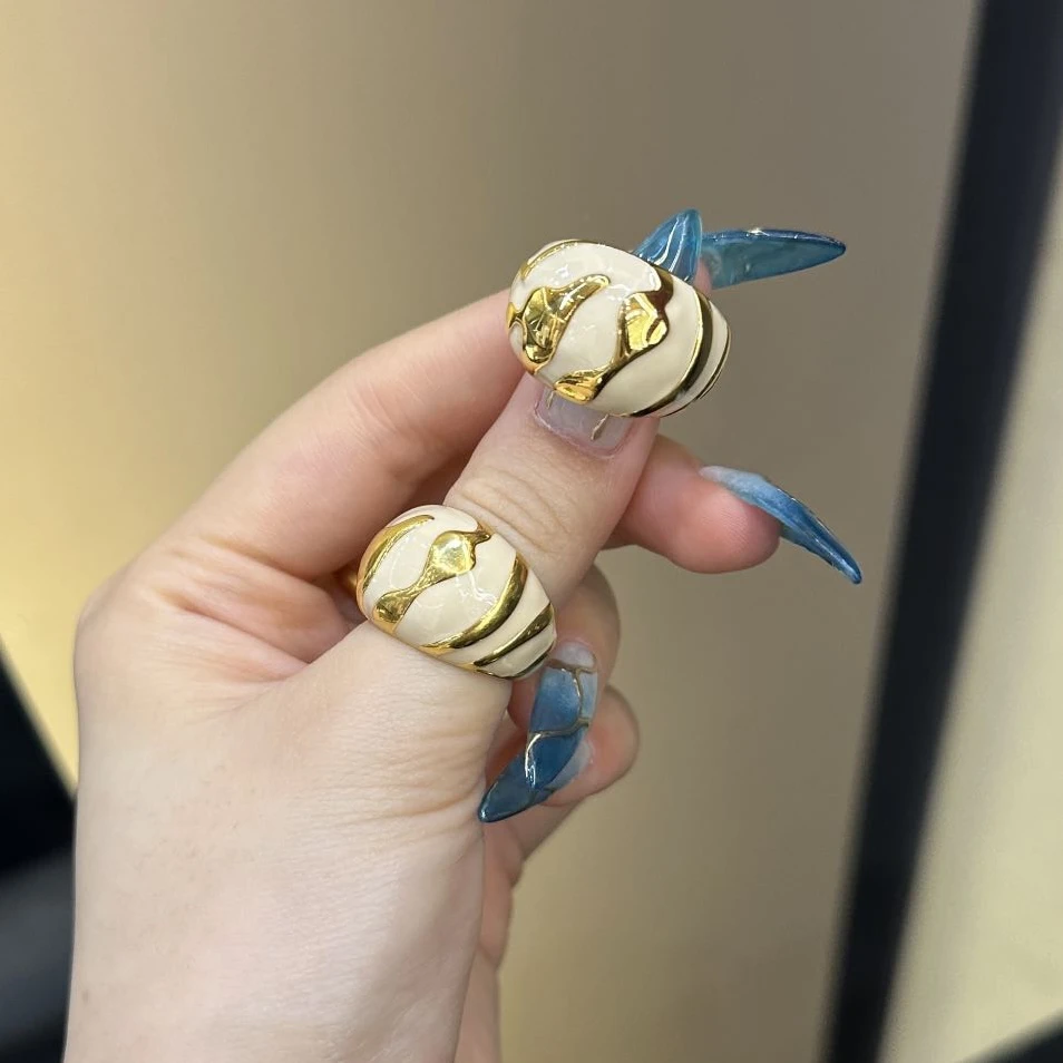 足金脆脆鲨戒指5D黄金