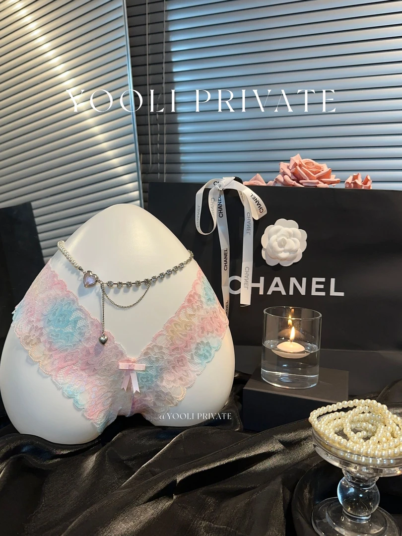 "梦幻腰精“性感高开叉低腰蕾丝内裤