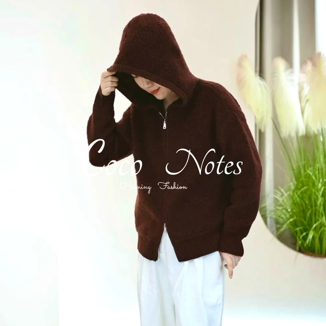 COCO NOTES【托卡拉链帽款】托卡全羊毛3502双头拉链开衫