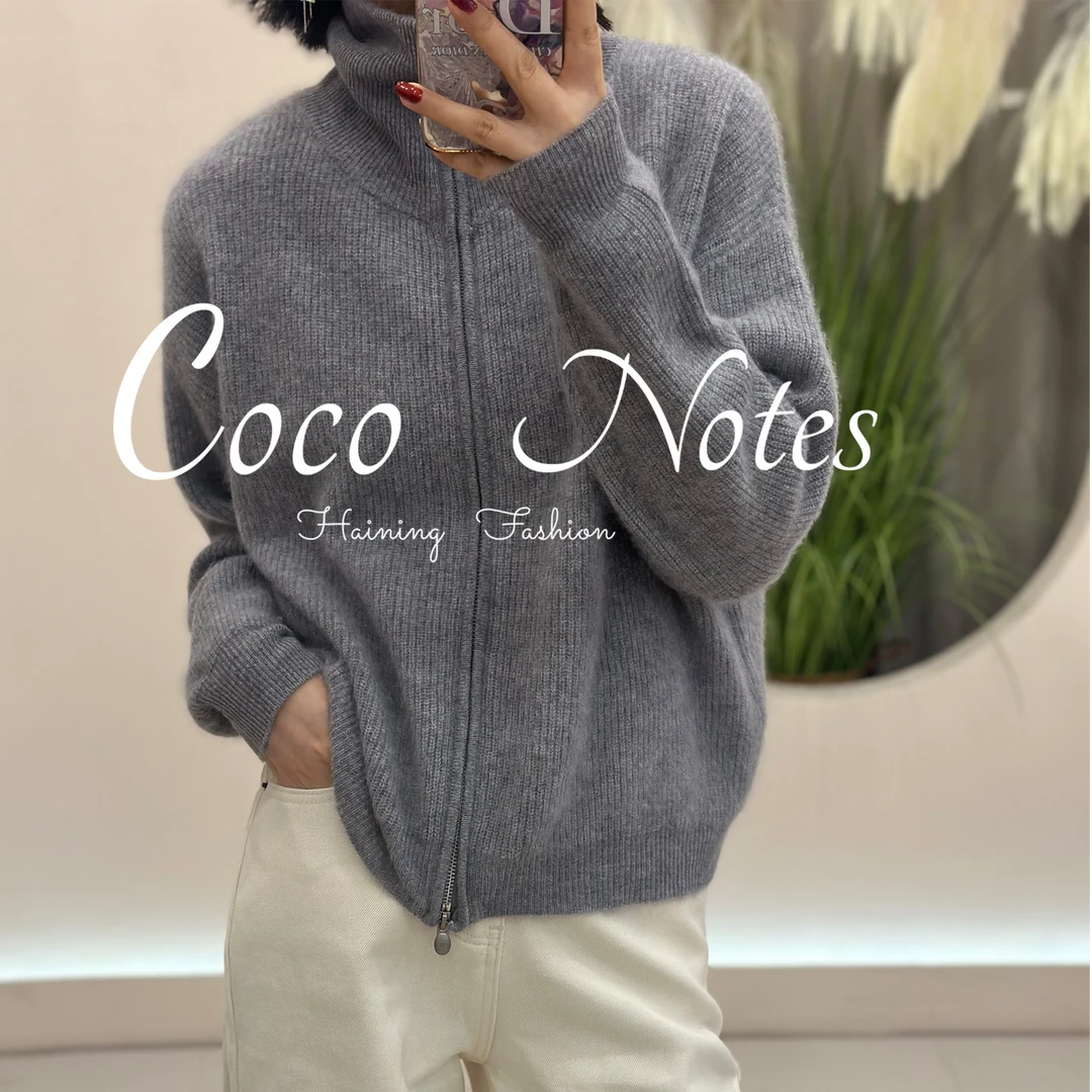 COCO NOTES【全拉山羊绒】百搭宽松山羊绒外套