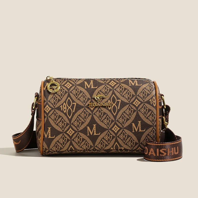 【当天发货】2024时尚潮百搭爆款网红洋气枕头包单肩包斜挎小圆筒包