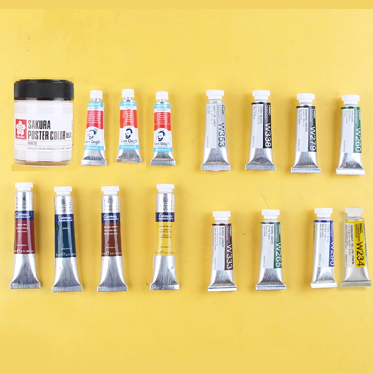 王巍老师推荐管装水彩颜料