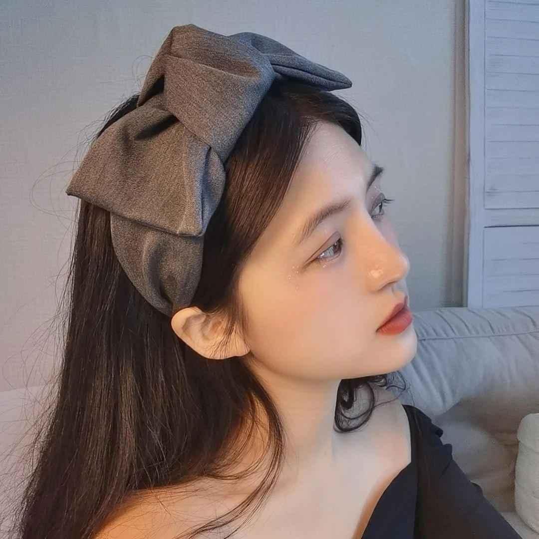 发箍夏季洋气高档时尚蝴蝶结高颅顶头箍宽版加宽饰品女发卡高颜值