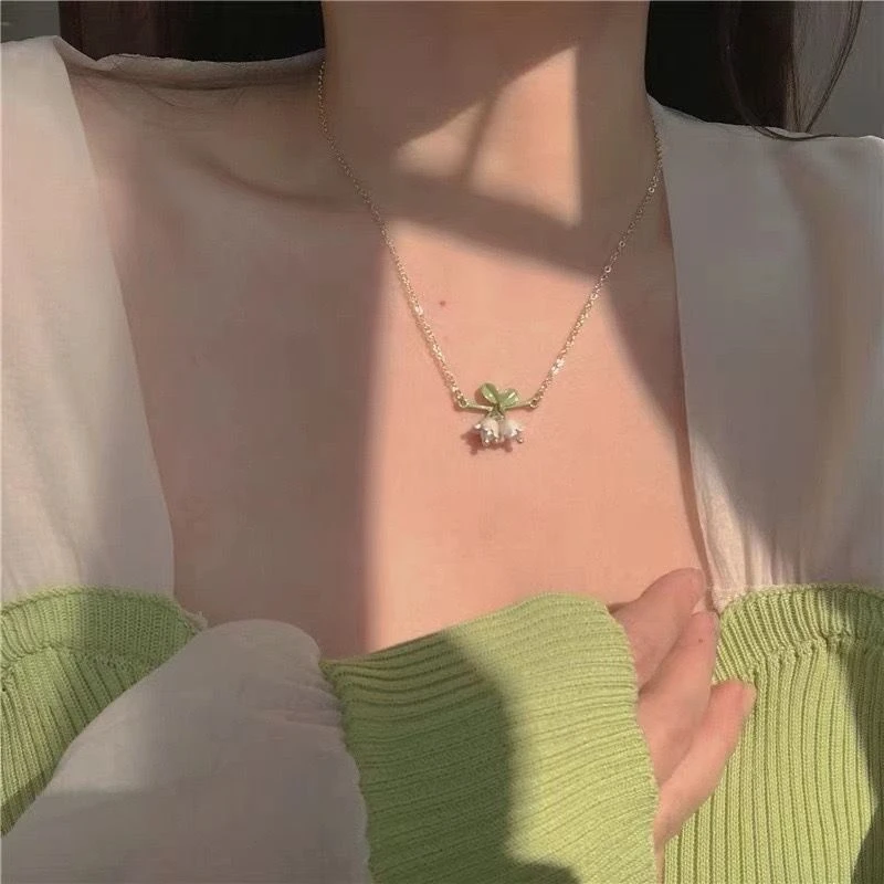 铃兰花项链手链女轻奢小众复古设计铃兰花闺蜜项链手链礼物