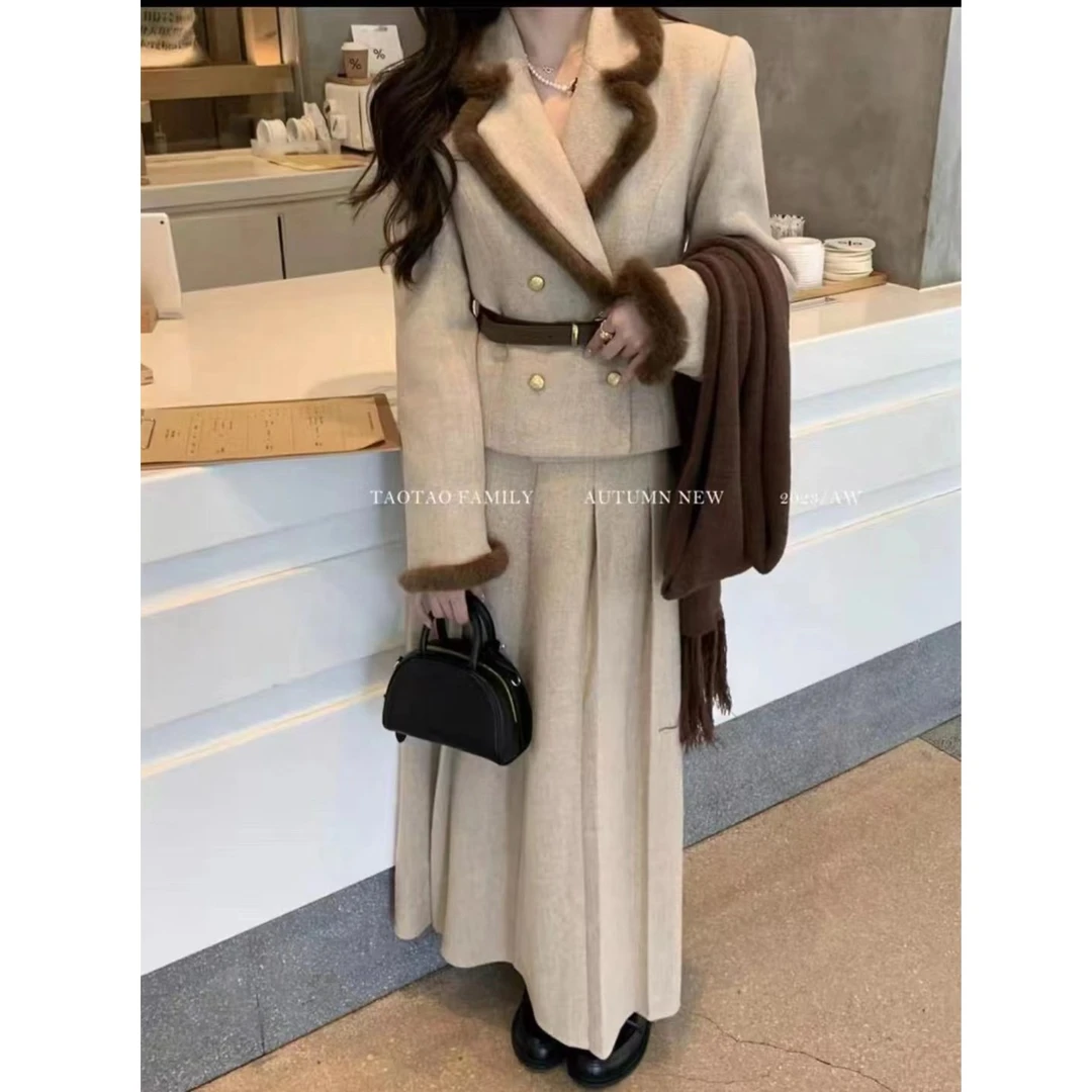 气质高腰时尚套装/秋冬高级感小香风