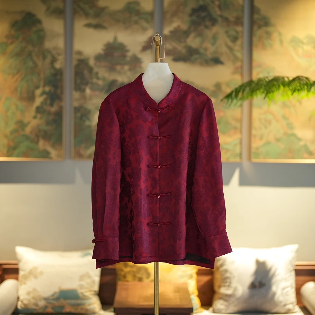 蓝大【静姝】桑蚕丝新中式长袖外套7320