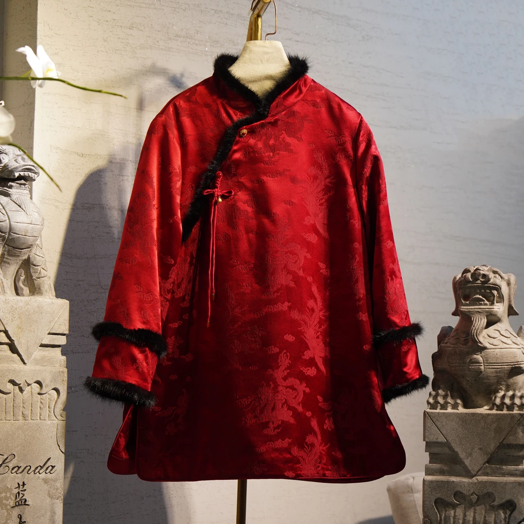 蓝大【九华】桑蚕丝加厚衬衫上衣9756