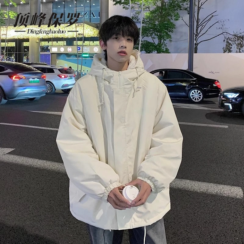 棉服男士冬季保暖潮牌宽松外套棉袄加厚冬天连帽男款上衣服