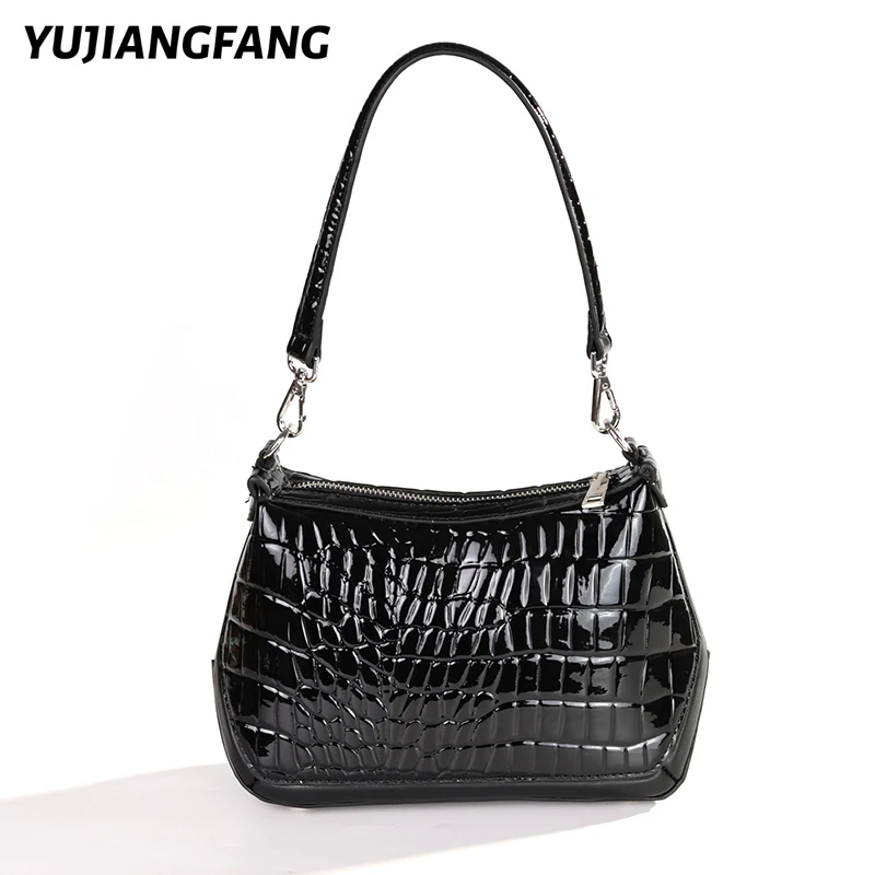 包包2024新款云朵包气质手提包时尚百搭洋气鳄鱼纹女包单肩斜挎包