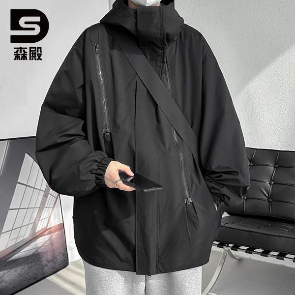 Sendian【森殿】冲锋衣男士2023春秋季新款防风防水美式夹克户外套