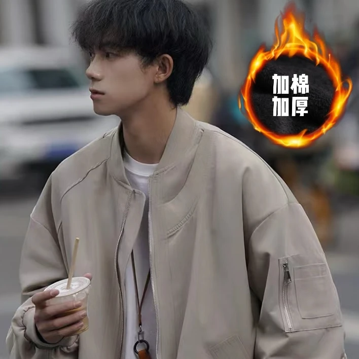 Sendian【森殿】反季潮流潮牌复古高级感男装宽松飞行员ins夹克外套