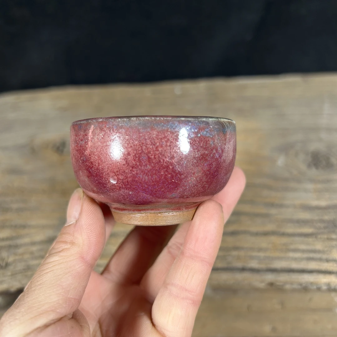 轩泽瓷韵手工钧瓷特价茶具单杯茶碗小容量30毫升促销茶杯
