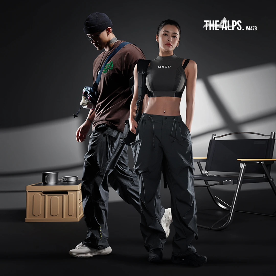 MonsterGuardians春夏款运动户外透气工装潮流宽松阔腿裤