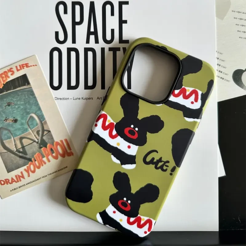 可爱毛衣小狗菲林二合一适用苹果16/15promax手机壳14/13保护套12