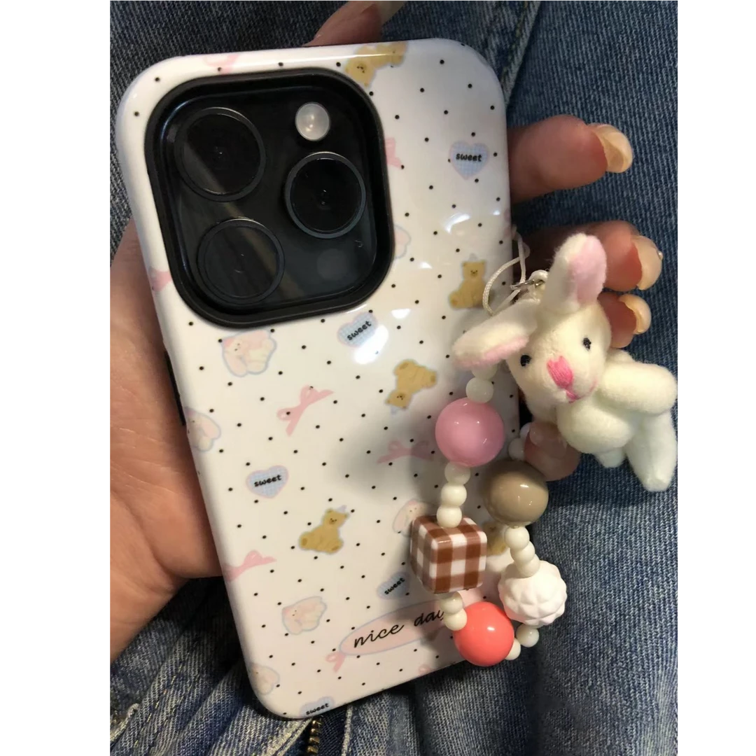 小熊波点韩国菲林壳二合一菲林壳适用苹果/华为/小米OPPO/VIVO