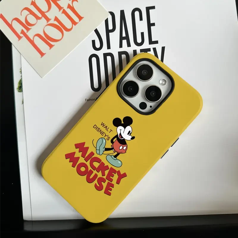 经典卡通米奇菲林二合一适用苹果16/15promax手机壳14/13保护套12