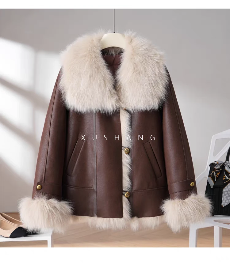 OHYG/瓯货一馆短款方领天然草轻奢草美拉德咖色通勤风长袖中长款