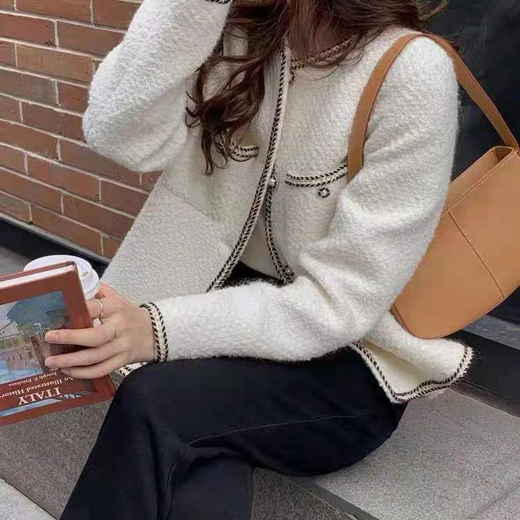 小香风外套女2023春秋季新款法式名媛气质短款小个子高级感上衣