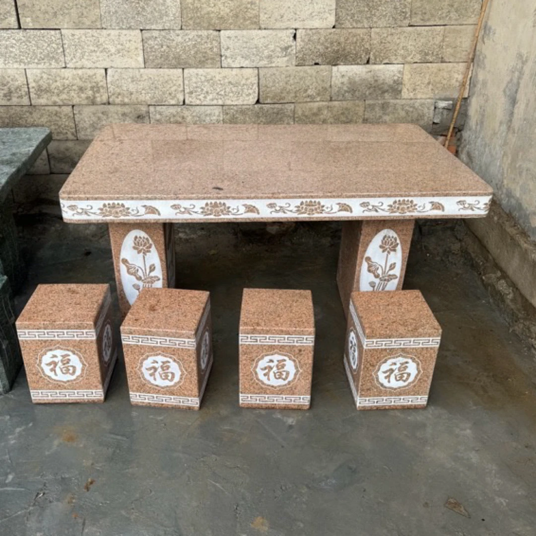 天然花岗岩石桌石凳大理石石桌椅（不含卸车和摆放）