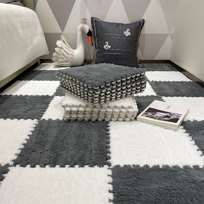 卧室地毯大面积铺满客厅床边阳台隔音毛毯可裁剪水洗拼接泡沫地垫