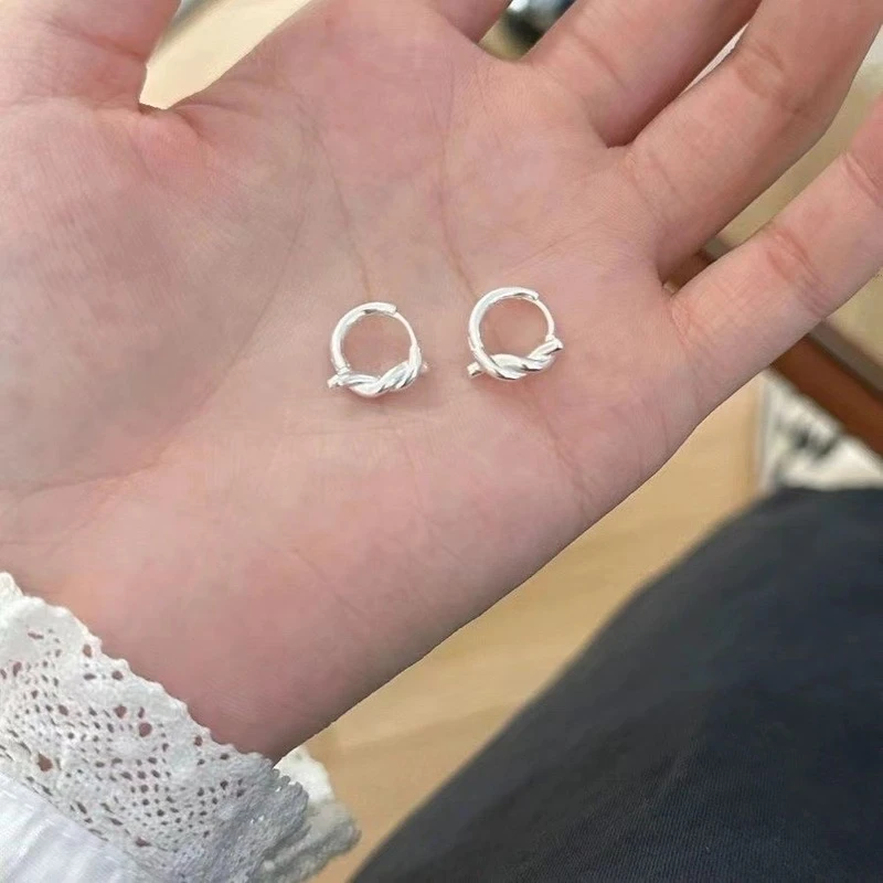 通勤百搭麻花小耳圈28389