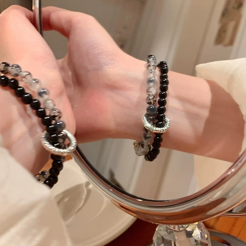 禅意.双层龙纹渐变叠戴手链28431