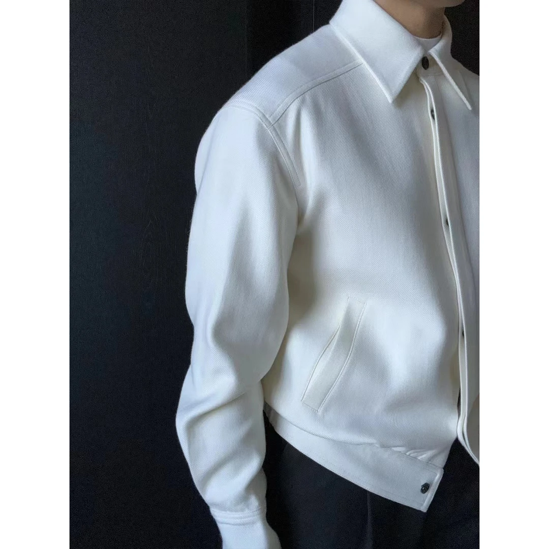 DAN LANG 69# 【100羊毛】翻领羊毛夹克外套短款时尚帅气男士秋冬季