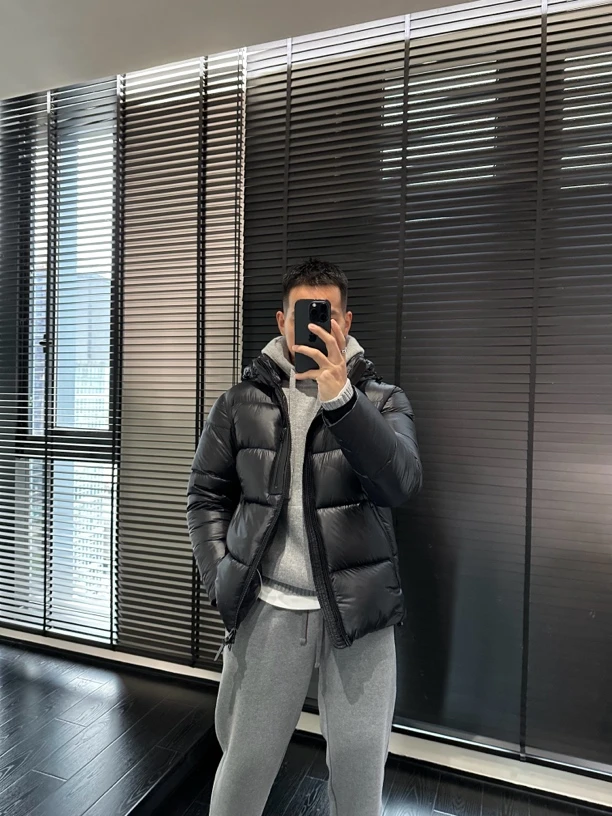 DANLANG｜连帽塔夫稠纱直充羽绒