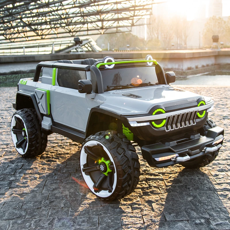 坦克300儿童电动车皮卡越野可坐大人男女宝宝双人玩具车