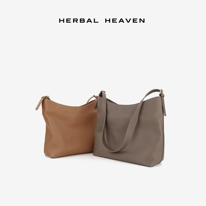 食草堂复古女包新款单肩托特包头层牛皮简约通勤女士休闲ZB-355