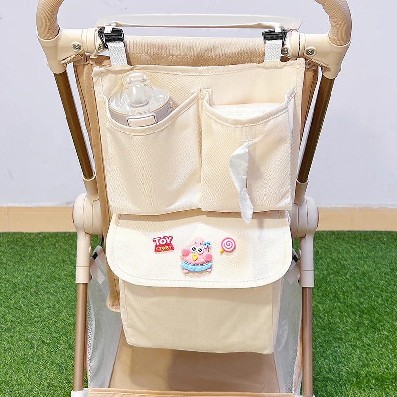 婴儿车挂包宝宝手推车收纳袋可爱卡通大容量通用遛娃车扶手储物袋