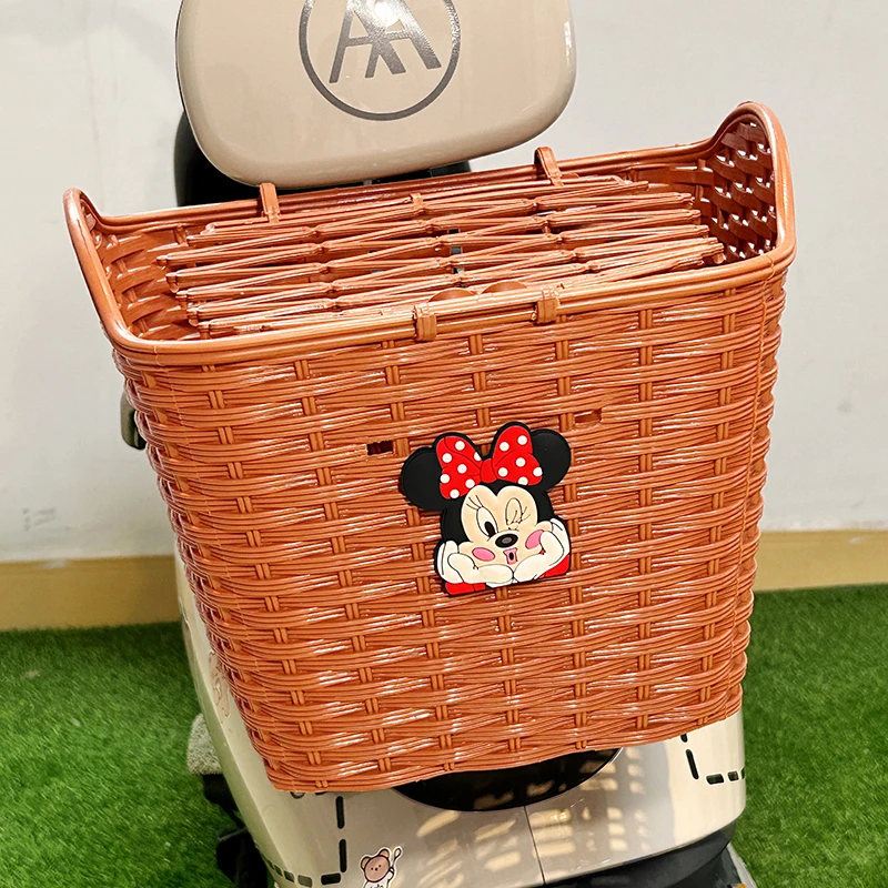 电动车后尾车筐可爱卡通电瓶车摩托车置物收纳神器防水大容量车篓