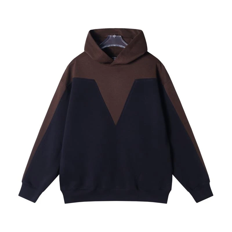 WY600新款时尚个性拼色套头连帽长袖百搭卫衣宽松百搭上衣