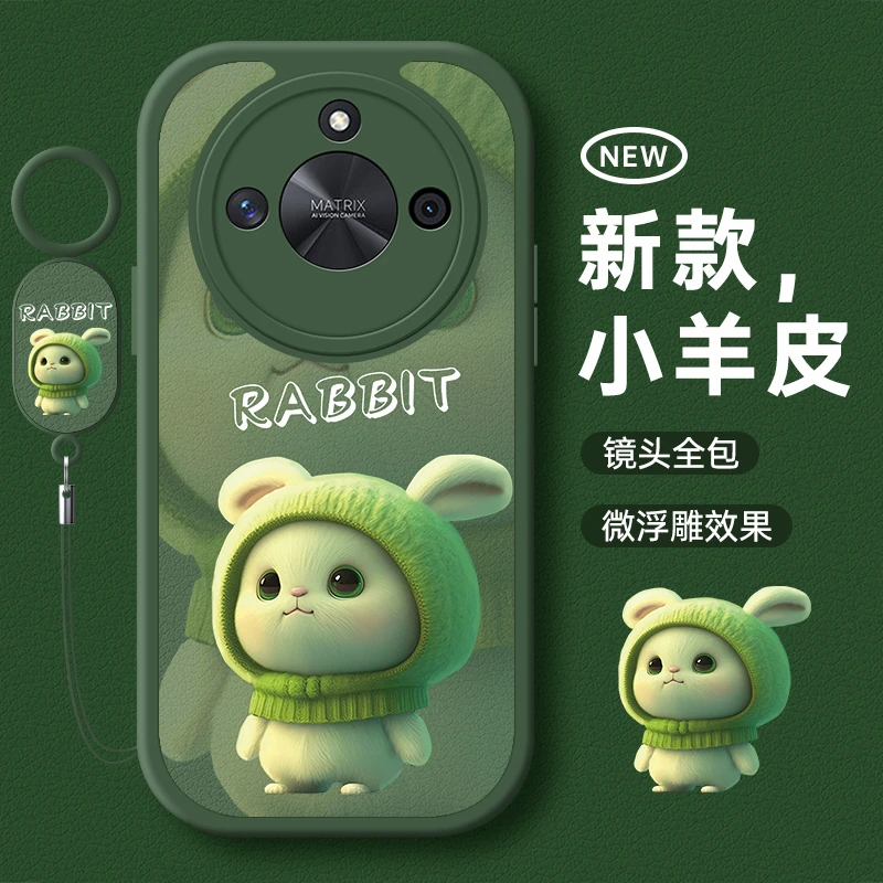 荣耀x50手机壳honorx50pro防摔卡通高级感x50GT全包x50i+硅胶软壳