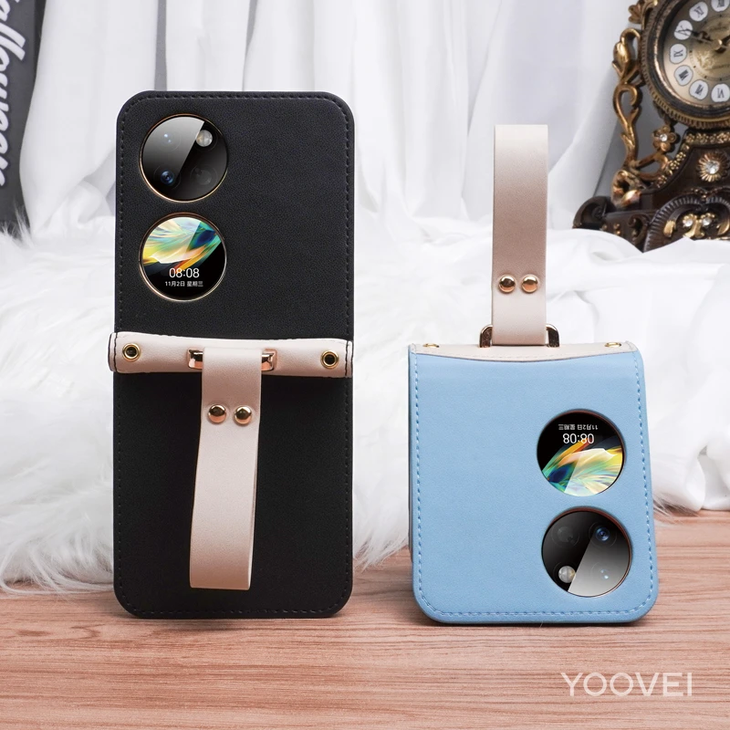羽唯适用于华为Pocket2手机壳素皮p50pocket手提壳PocketS挂绳潮