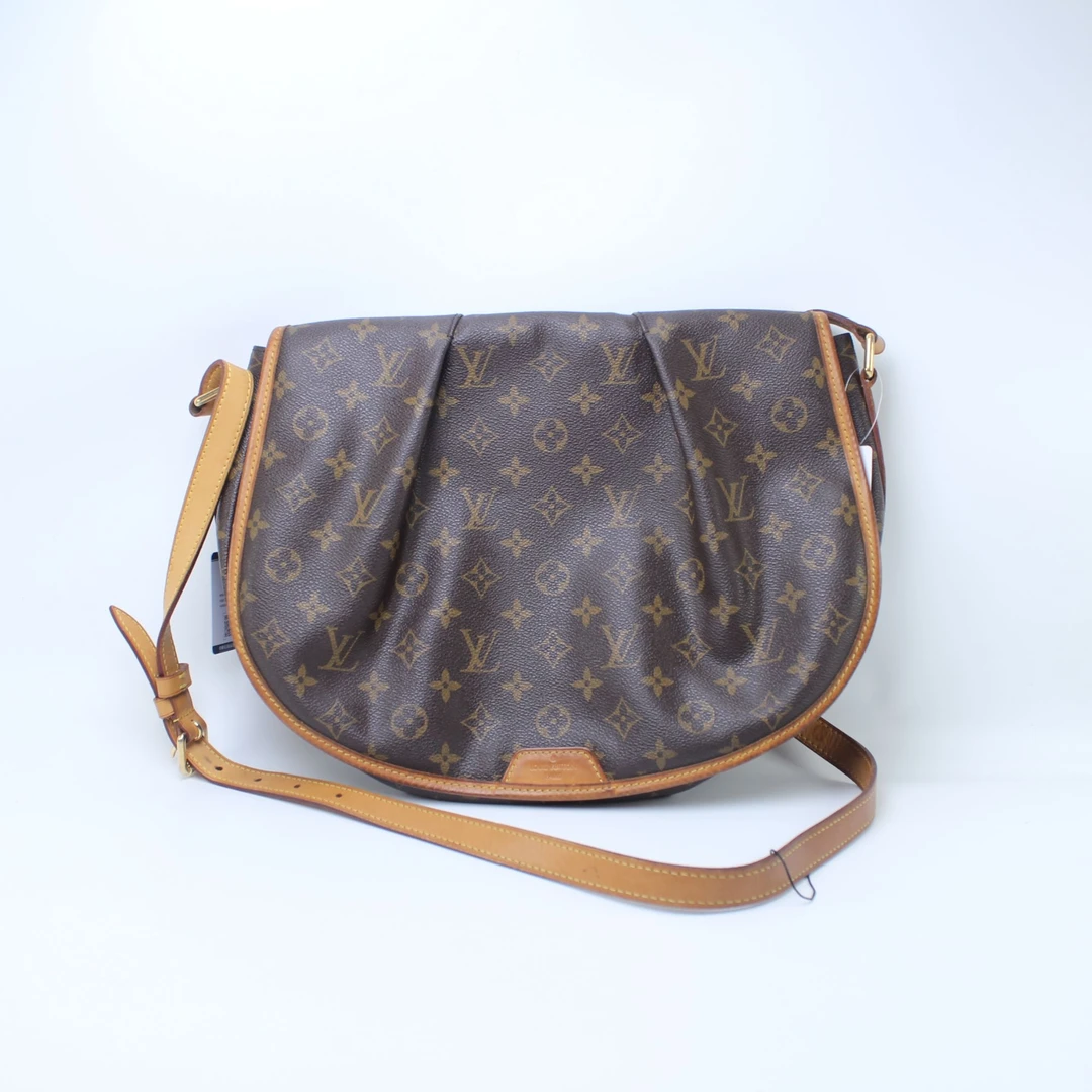 90新 LouisVuitton/路易威登 老花大号马鞍单肩斜跨包DU2181