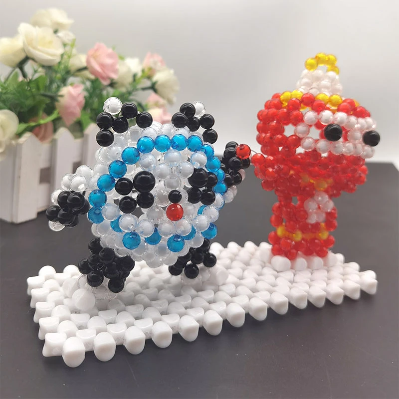手工串珠小孩子节日礼物公仔玩偶小冰蹲和雪融材料包配件动手