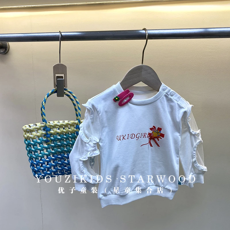 优儿宝贝【春款浮力】春秋儿童卫衣1112101女童宝宝时尚长袖圆领T恤