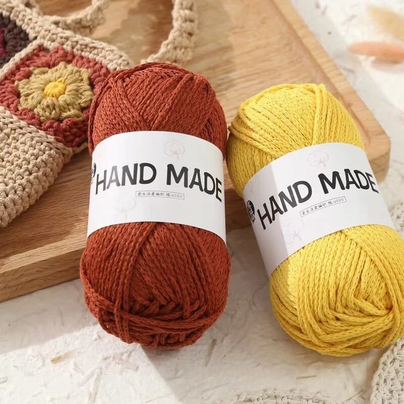 空心棉线2mm中粗棉麻线手工编织diy钩针帽子包包线圆股线灌芯棉线